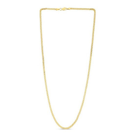 14K Yellow Gold Bismark Chain Necklace // 2.5mm // 18"