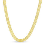 14K Yellow Gold Bismark Chain Necklace // 7mm // 18"