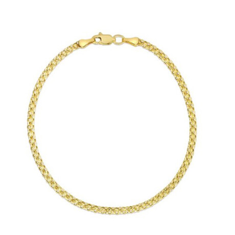 14K Yellow Gold Bismark Chain Bracelet // 2.5mm // 7.25"