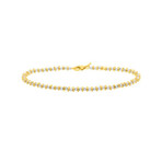 14K Yellow Gold Pallina Bead TT Chain Bracelet // 7"