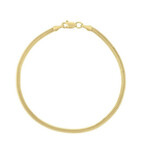 14K Yellow Gold Oval Snake Chain Bracelet // 2.6mm // 7"