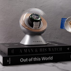 Astronomy Satellite Dual Slot Watch Winder // Silver