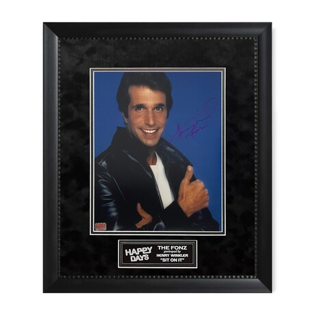 Henry Winkler // Happy Days // Autographed Photograph + Inscription + Framed // V.1