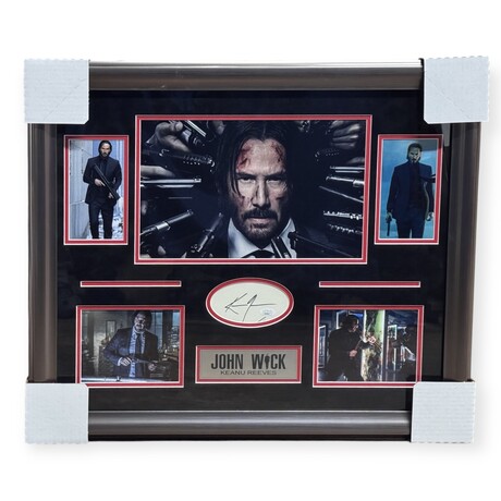 Keanu Reeves // John Wick // Autographed Cut + Framed