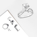 Diamond Accent Calla Lily Ring in Sterling Silver (5)