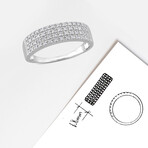 1/4ct TW Diamond Semi-Eternity Band in Sterling Silver (5)