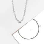 1/2ct TW Diamond S-Link Tennis Necklace in Sterling Silver - 17 in