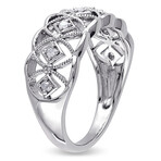 1/10ct TW Diamond Openwork Ring in Sterling Silver (5.5)