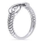 Diamond Accent Infinity Link Ring in Sterling Silver (8)