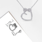 Diamond Accent Heart Infinity Pendant with Chain in Sterling Silver - 18 in