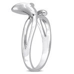 Diamond Accent Calla Lily Ring in Sterling Silver (5)