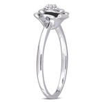 Diamond Accent Flower Ring in Sterling Silver (11)