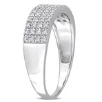 1/4ct TW Diamond Semi-Eternity Band in Sterling Silver (5)