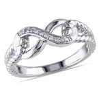 Diamond Accent Infinity Link Ring in Sterling Silver (8)