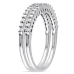 1/3ct TW Diamond Semi-Eternity Band 2-Piece Set in Sterling Silver (5)