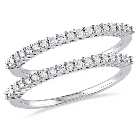 1/3ct TW Diamond Semi-Eternity Band 2-Piece Set in Sterling Silver (5)