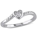 Diamond Accent Heart Ring in Sterling Silver (6)