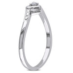 Diamond Accent Heart Ring in Sterling Silver (6)