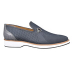 Jack // Textile & Leather Textured Loafers // Gray (US: 10.5)