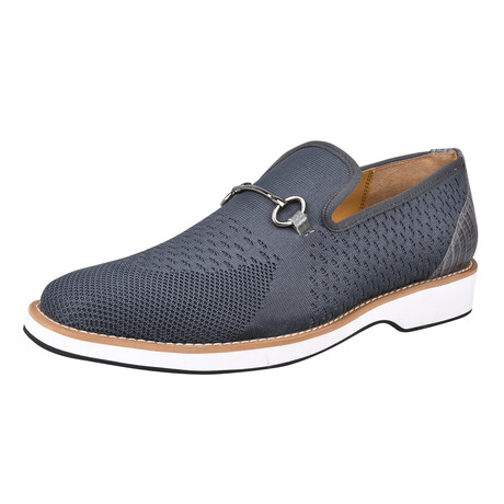 Jack // Textile & Leather Textured Loafers // Gray (US: 7)