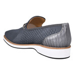 Jack // Textile & Leather Textured Loafers // Gray (US: 10.5)