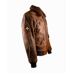 Top Gun® Top Hook Leather Jacket // Brown (3XL)