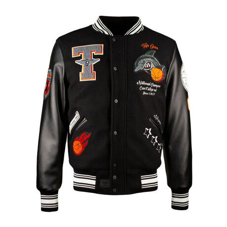 Top Gun® "Shark" Varsity Jacket // Black (XS)