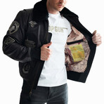 Top Gun® Official Signature Series Leather Jacket 1.0 // Black (M)