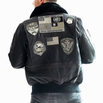 Top Gun® Official Signature Series Leather Jacket 1.0 // Black (M)