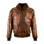 Top Gun® Top Hook Leather Jacket // Brown (3XL)