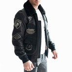 Top Gun® Official Signature Series Leather Jacket 1.0 // Black (M)