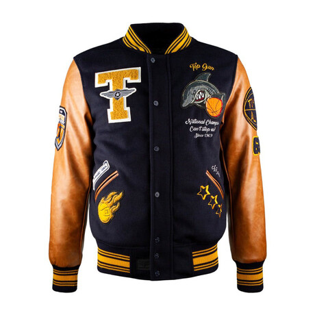 Top Gun® "Shark" Varsity Jacket // Navy (XS)