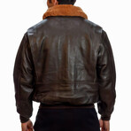 Top Gun® Official Military G-1 Lether Jacket // Brown (L)