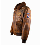 Top Gun® Top Hook Leather Jacket // Brown (3XL)