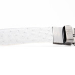 Ostrich Leather Belt // White (36)