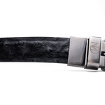 Ostrich Leather Belt // Black (48)