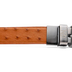 Ostrich Leather Belt // Brandy (48)