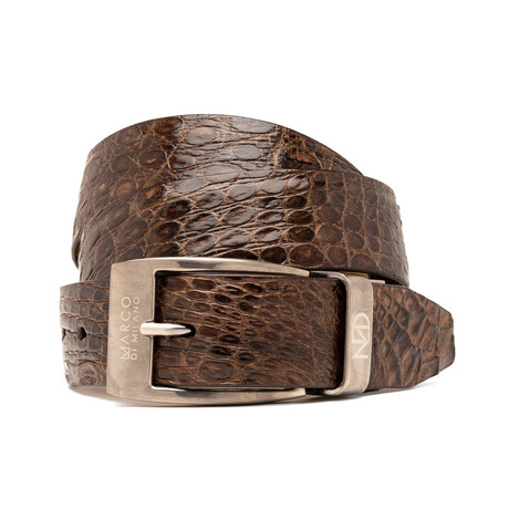 Flack Yakarey Leather Belt // Brown (36)