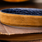 Flack Yakarey Leather Belt // Navy (40)