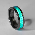 The Alpine Glacier - Tungsten Opal Ring (7.5)