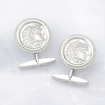 Silver Alexander the Great Cufflinks