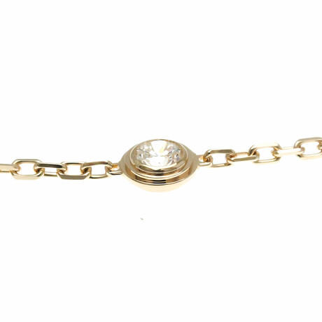 Cartier // 18k Rose Gold Diamants Légers De Cartier Diamond Charm Bracelet // 6.29"-7.08" // Store Display