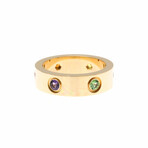 Cartier // 18k Rose Gold Love Ring With Amethyst + Garnet + Sapphire // Ring Size: 5.75 // Store Display