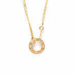 Cartier // 18k Rose Gold Love Circle Diamond Pendant Necklace // 14.76"-15.94" // Store Display