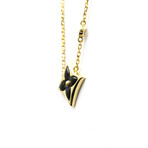 Louis Vuitton // 18k Yellow Gold Pandantif Star Diamond + Onyx Blossom Pendant Necklace // 15.15"-15.94" // Store Display