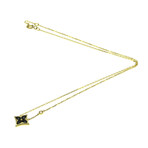 Louis Vuitton // 18k Yellow Gold Pandantif Star Diamond + Onyx Blossom Pendant Necklace // 15.15"-15.94" // Store Display