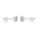 14K White Gold Lab-Grown Diamond Classic Medium Stud Earrings I // New