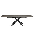 Icon Motorized Dining Table // Black Base + Black Marbled Porcelain Top