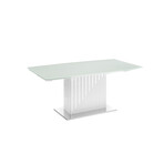 Moon Motorized Dining Table // White Base + White Top