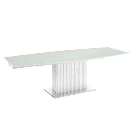 Moon Motorized Dining Table // White Base + White Top